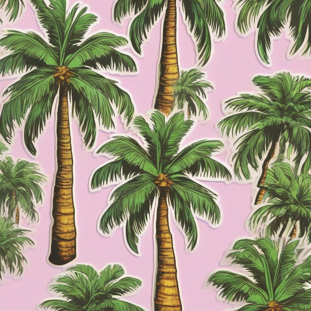 kitsch palm tree sticker by मुफ्त एआई छवि जनरेटर - बिना लॉगिन के✨ | AIGAZOU