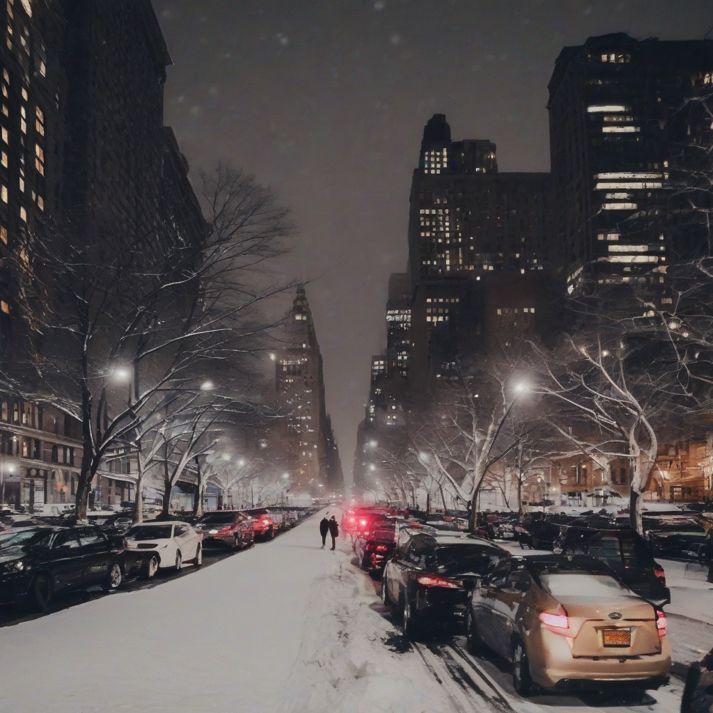 winter in nyc nacht by मुफ्त एआई छवि जनरेटर - बिना लॉगिन के✨ | AIGAZOU