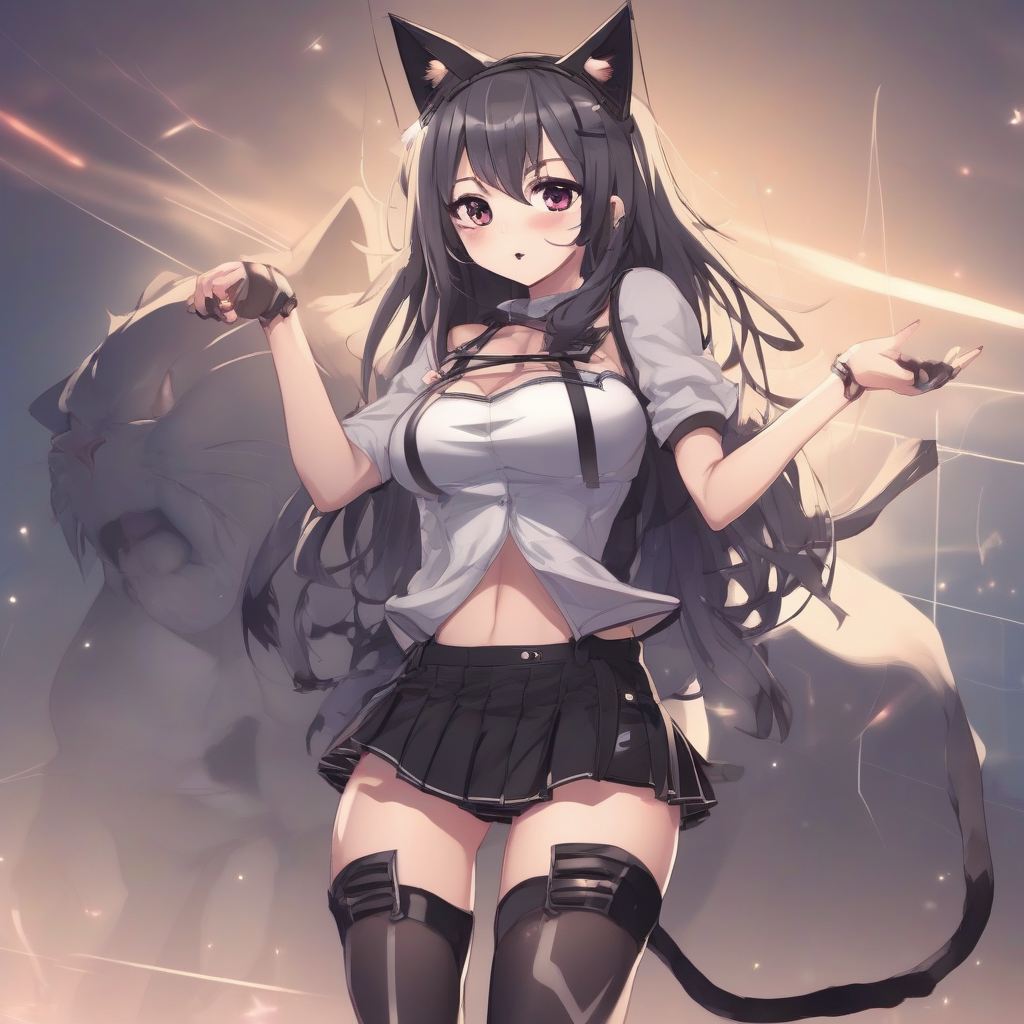 anime style cat eared beauty full body by मुफ्त एआई छवि जनरेटर - बिना लॉगिन के✨ | AIGAZOU