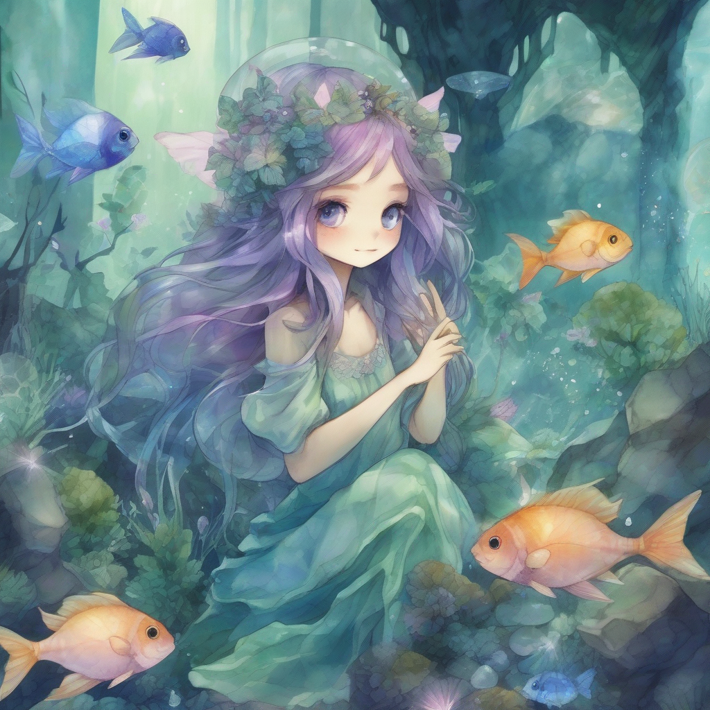 fairy of fluorite and aquarium in the forest by मुफ्त एआई छवि जनरेटर - बिना लॉगिन के✨ | AIGAZOU