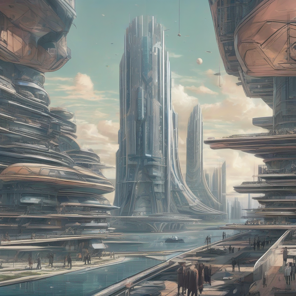 future city scene by Générateur d'images par IA gratuit - Aucune connexion nécessaire✨ | AIGAZOU