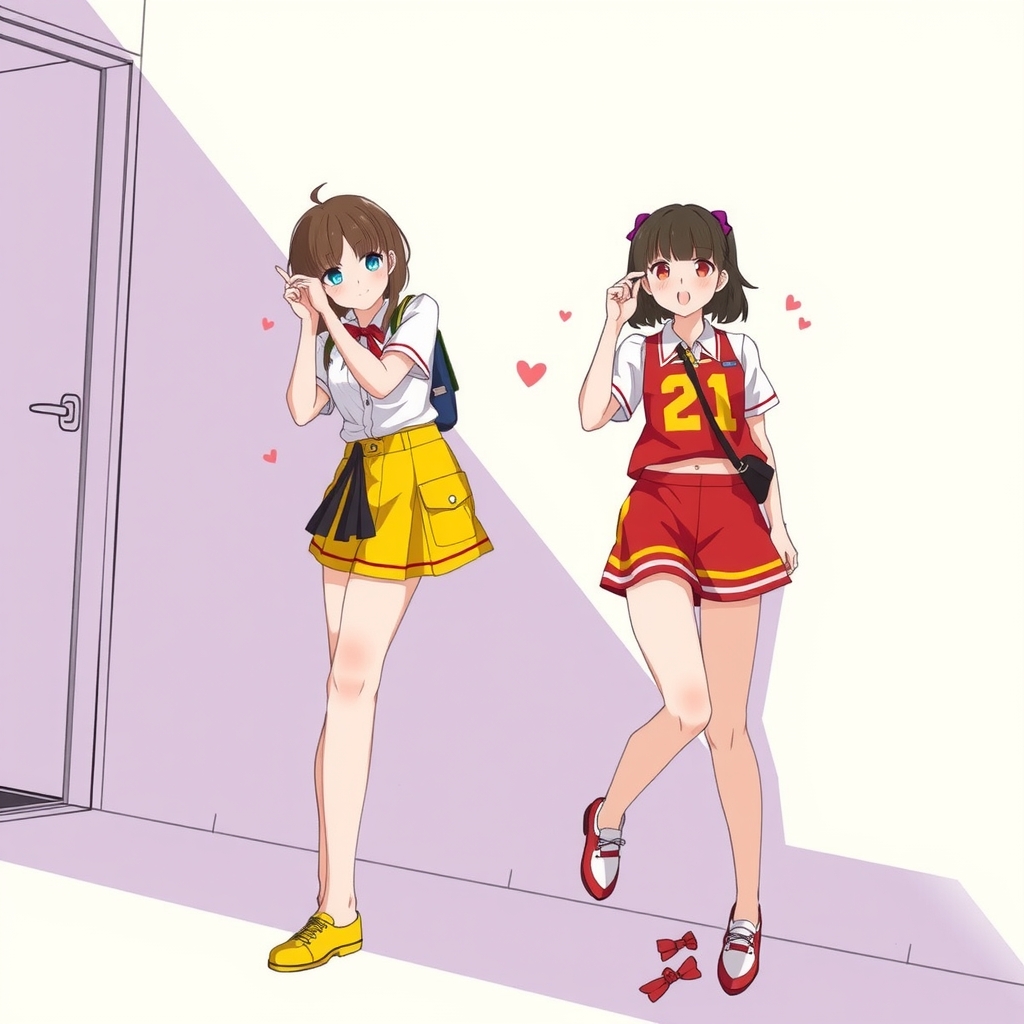 idol momotami yellow shorts red two by मुफ्त एआई छवि जनरेटर - बिना लॉगिन के✨ | AIGAZOU