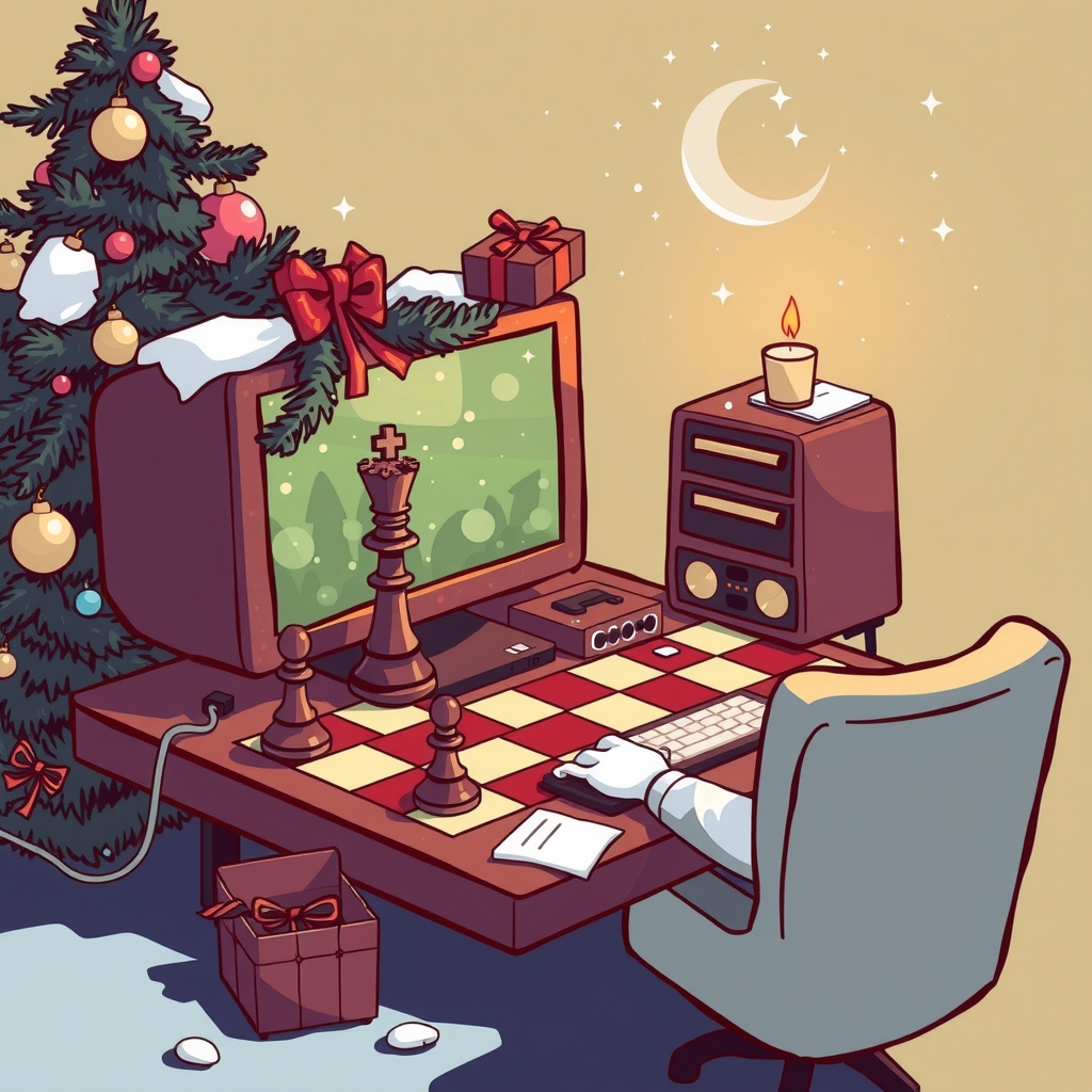 chess computer for christmas by Générateur d'images par IA gratuit - Aucune connexion nécessaire✨ | AIGAZOU