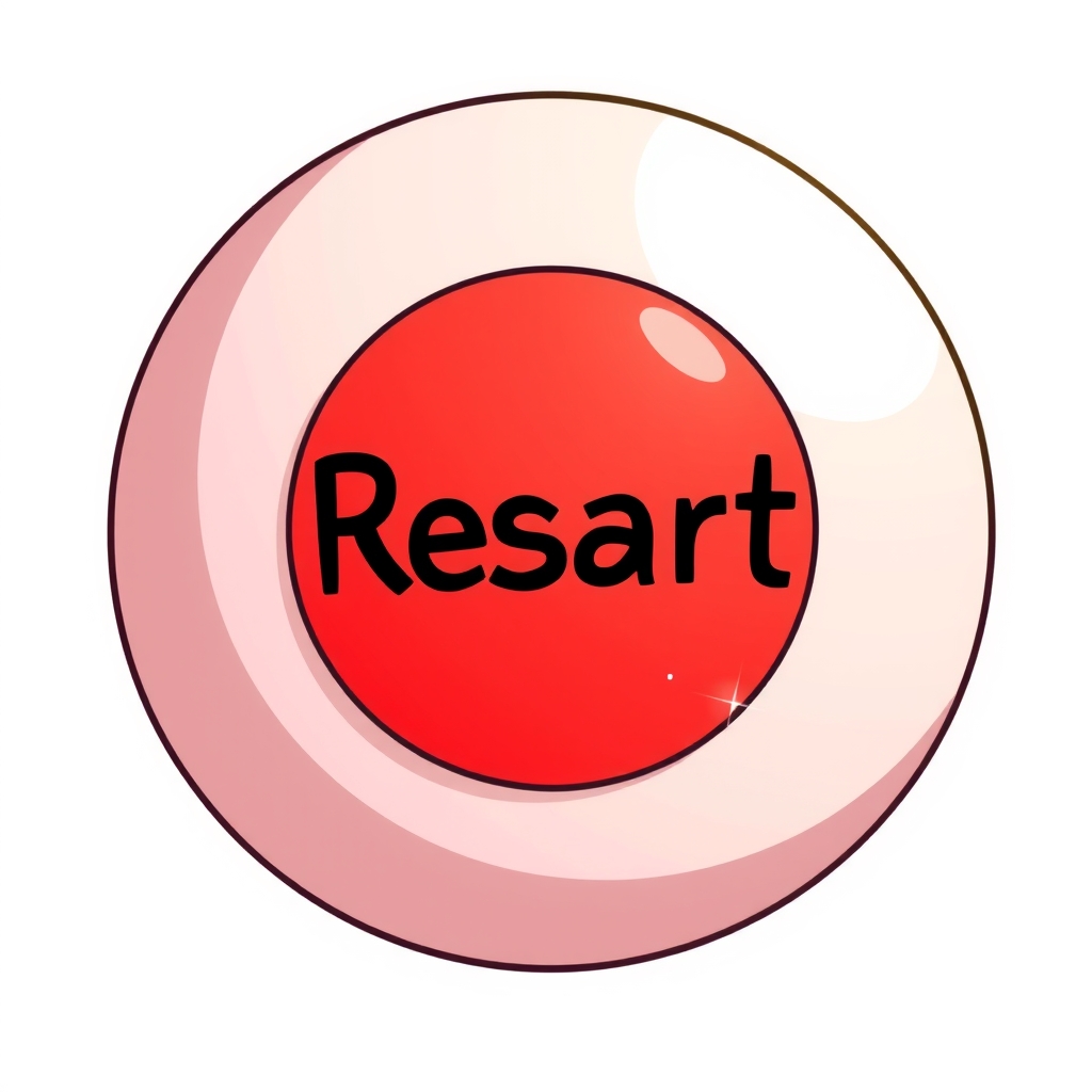 black text restart on billiard ball by मुफ्त एआई छवि जनरेटर - बिना लॉगिन के✨ | AIGAZOU