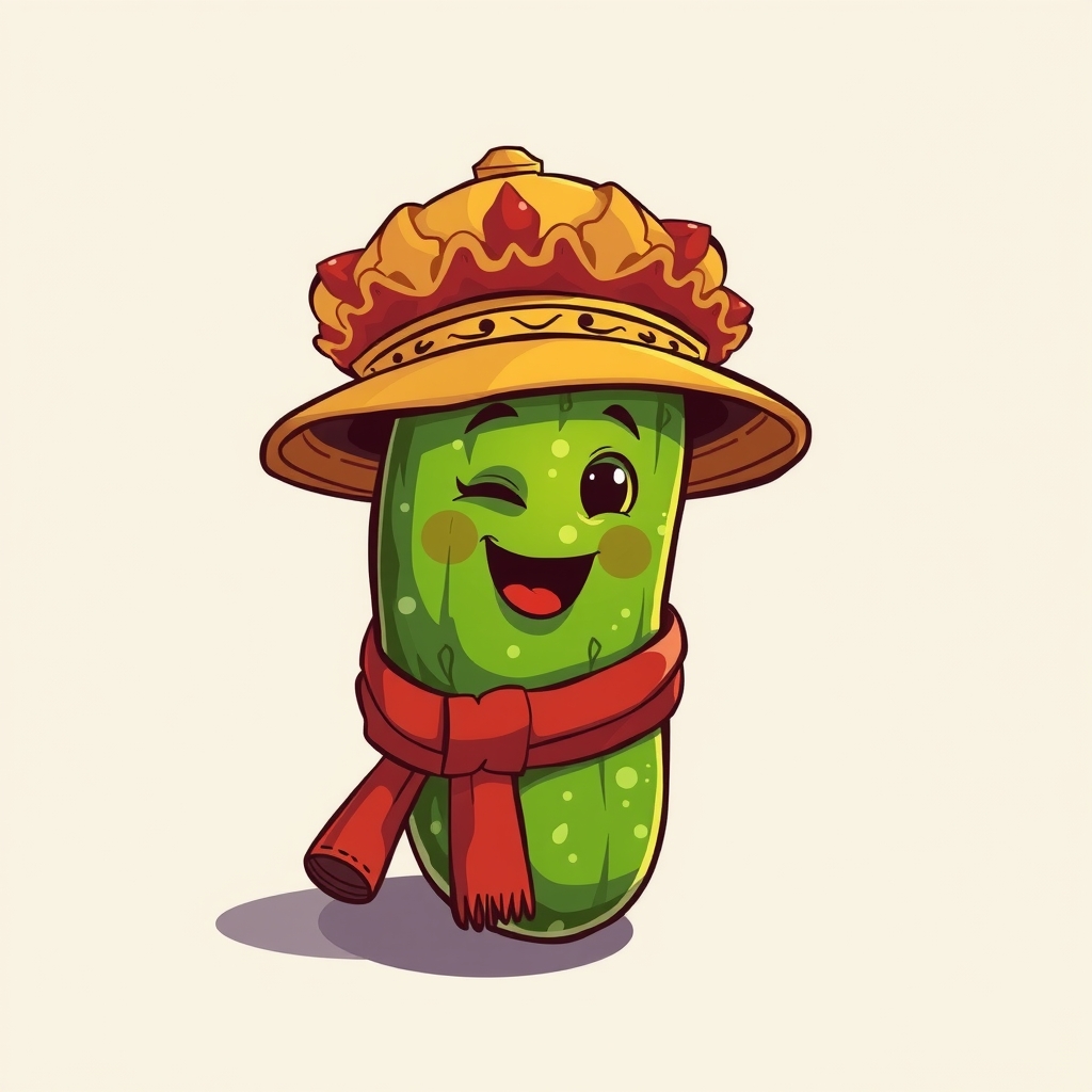 a cucumber with a spanish hat by मुफ्त एआई छवि जनरेटर - बिना लॉगिन के✨ | AIGAZOU