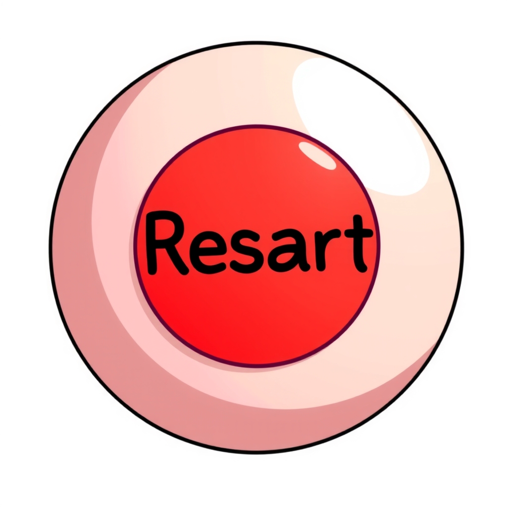 black text restart on billiard ball by मुफ्त एआई छवि जनरेटर - बिना लॉगिन के✨ | AIGAZOU