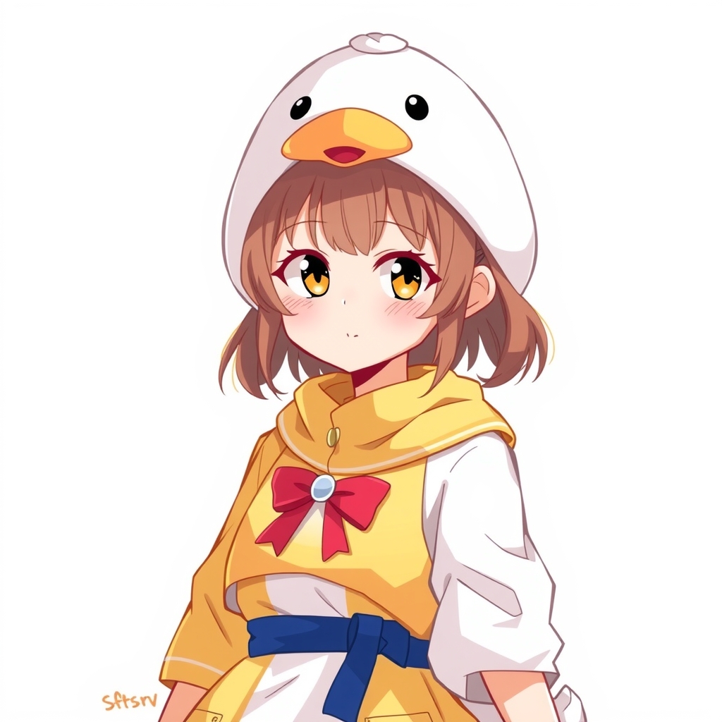 a boyish girl in duck themed idol outfit by मुफ्त एआई छवि जनरेटर - बिना लॉगिन के✨ | AIGAZOU