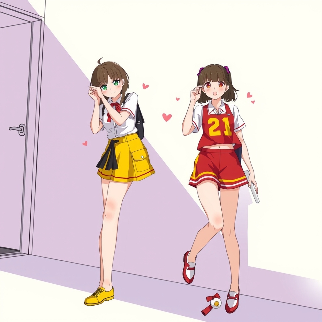 idol momotami yellow shorts red two by मुफ्त एआई छवि जनरेटर - बिना लॉगिन के✨ | AIGAZOU