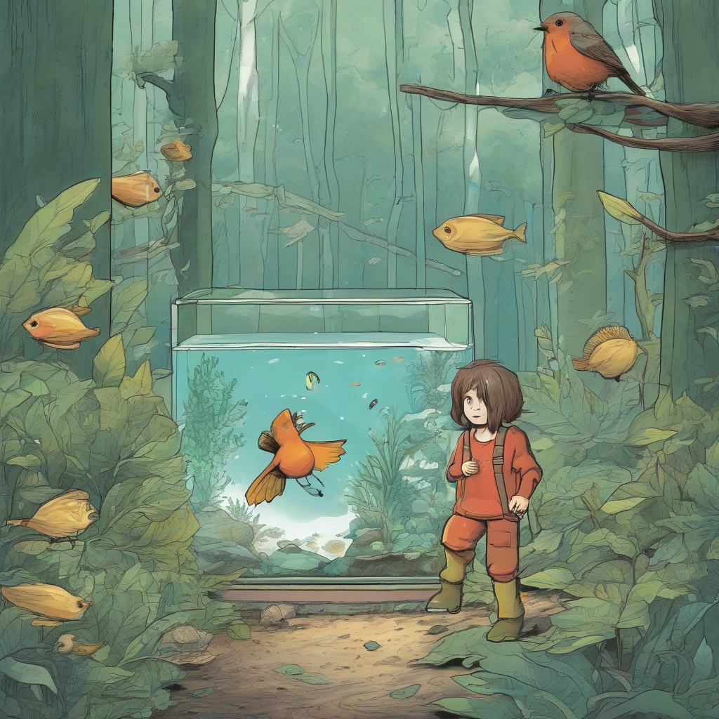 robin and the forest aquarium by मुफ्त एआई छवि जनरेटर - बिना लॉगिन के✨ | AIGAZOU