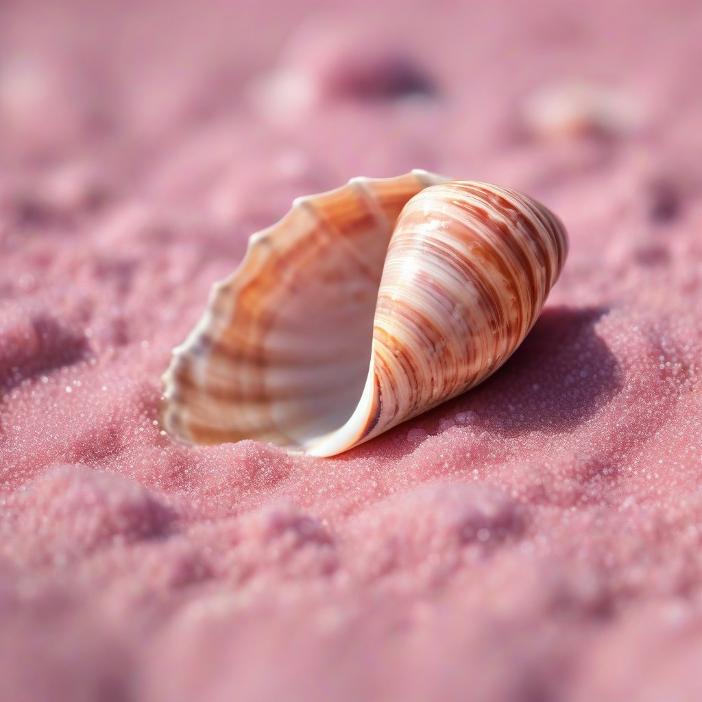 beautiful shell on pink beach by मुफ्त एआई छवि जनरेटर - बिना लॉगिन के✨ | AIGAZOU