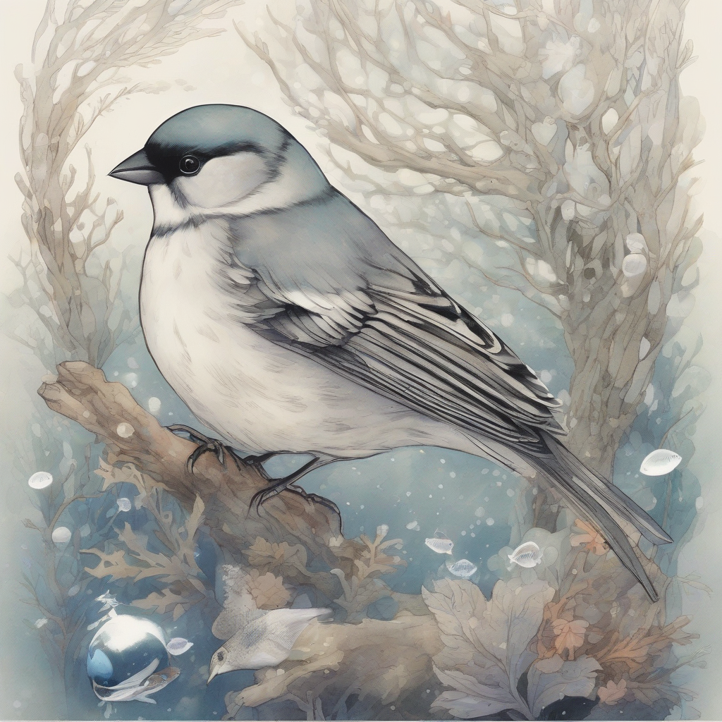 snow sparrow spirit and forest aquarium by मुफ्त एआई छवि जनरेटर - बिना लॉगिन के✨ | AIGAZOU