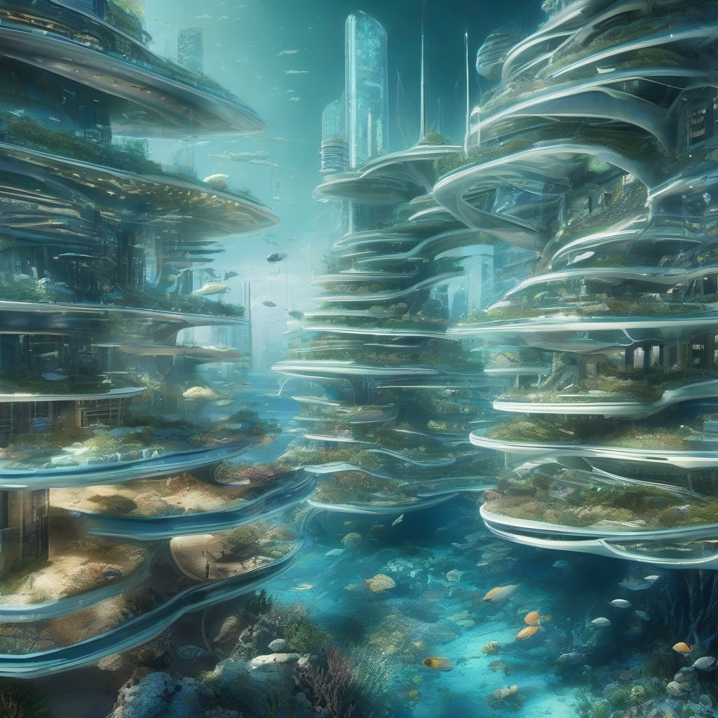 future city under the sea by मुफ्त एआई छवि जनरेटर - बिना लॉगिन के✨ | AIGAZOU