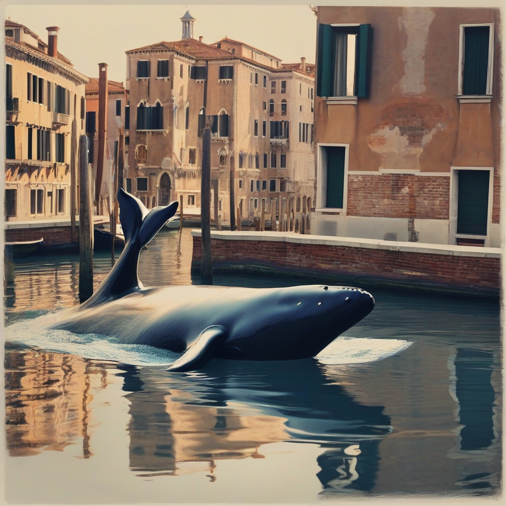 a whale in the venice canals by मुफ्त एआई छवि जनरेटर - बिना लॉगिन के✨ | AIGAZOU