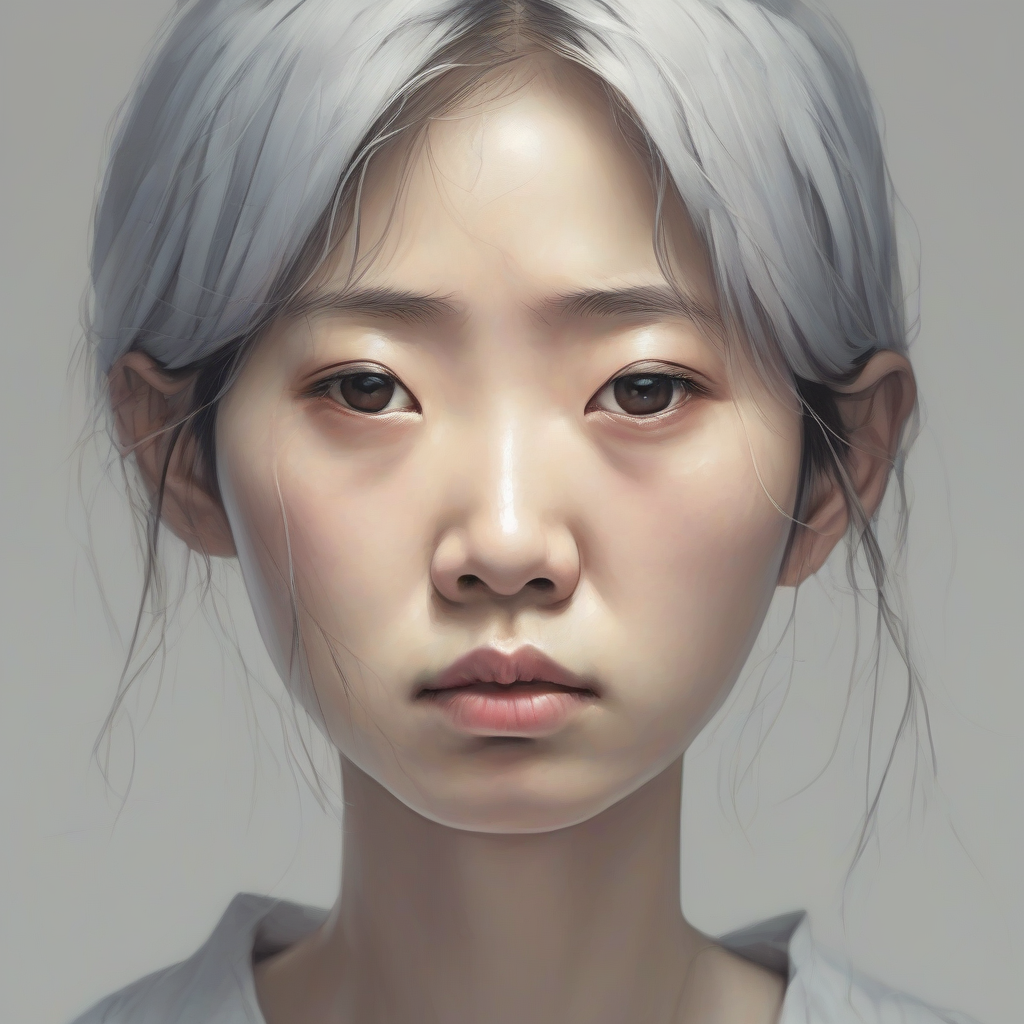 face of a young korean woman sad by मुफ्त एआई छवि जनरेटर - बिना लॉगिन के✨ | AIGAZOU