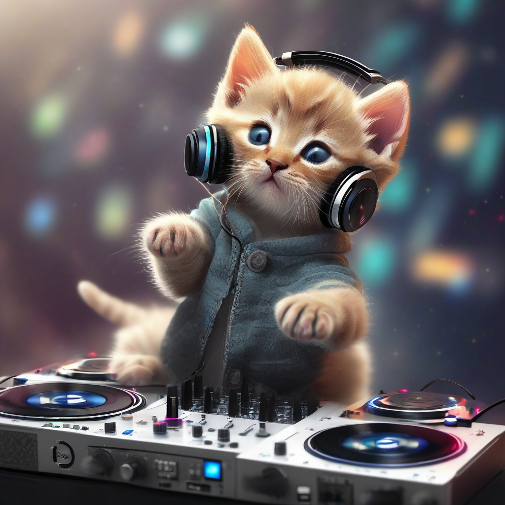 kitten dj by मुफ्त एआई छवि जनरेटर - बिना लॉगिन के✨ | AIGAZOU