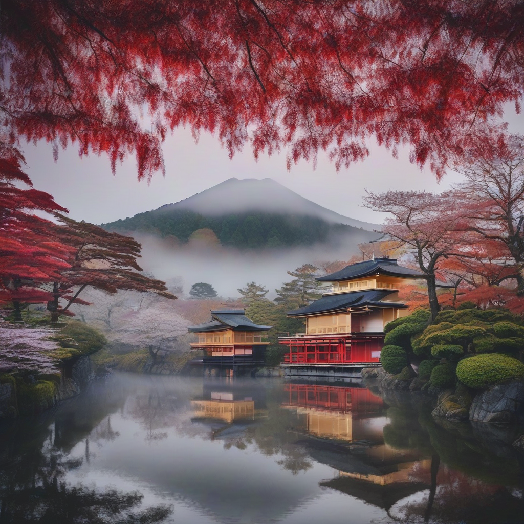 a fantastical morning mist scene in kyoto by मुफ्त एआई छवि जनरेटर - बिना लॉगिन के✨ | AIGAZOU