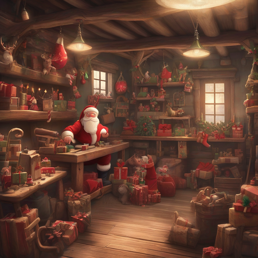 image of santa claus workshop by मुफ्त एआई छवि जनरेटर - बिना लॉगिन के✨ | AIGAZOU