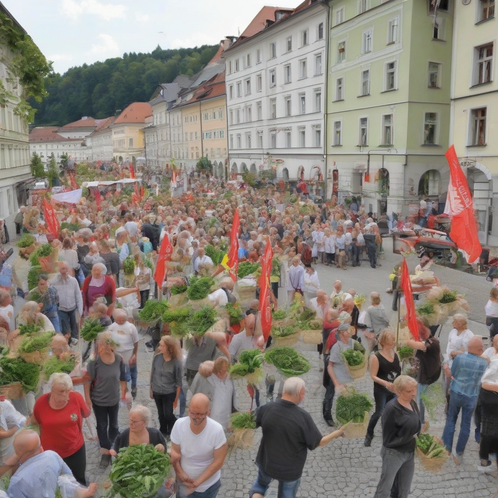 celebrating 10th birthday solidarischen landwirtschaft by Générateur d'images par IA gratuit - Aucune connexion nécessaire✨ | AIGAZOU