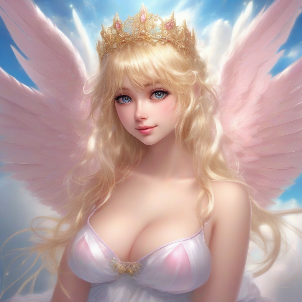 beautiful teenage angel with fluffy wings by मुफ्त एआई छवि जनरेटर - बिना लॉगिन के✨ | AIGAZOU