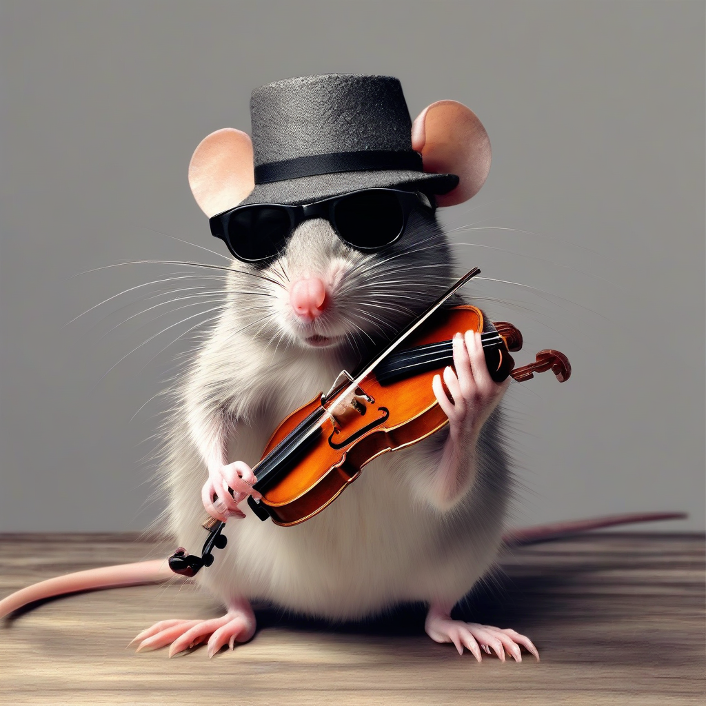 man with dark glasses and hat plays violin by Générateur d'images par IA gratuit - Aucune connexion nécessaire✨ | AIGAZOU