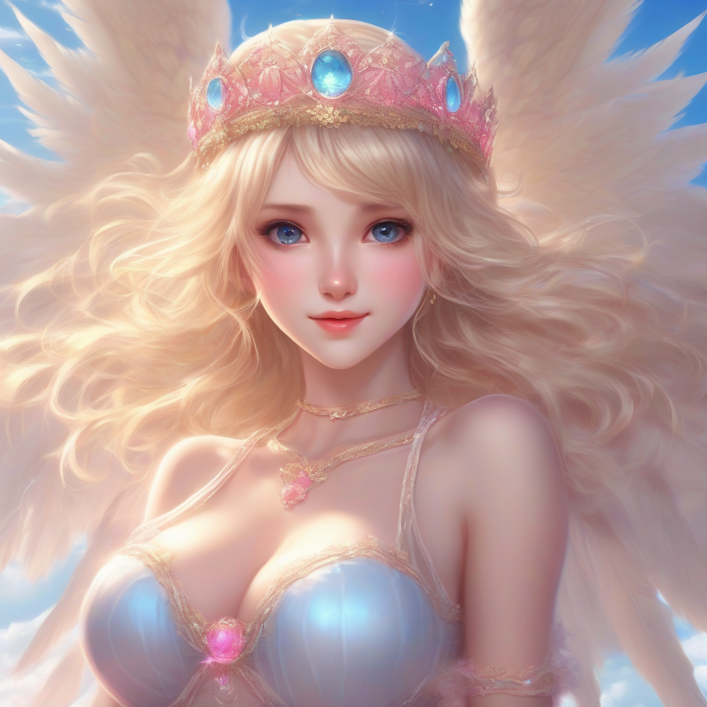 beautiful teenage angel with translucent wings by Générateur d'images par IA gratuit - Aucune connexion nécessaire✨ | AIGAZOU