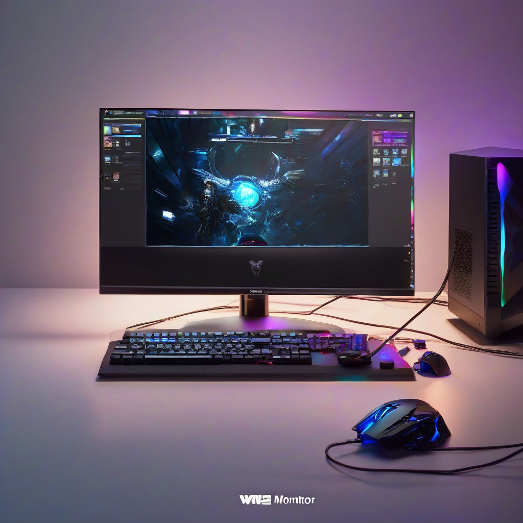 gaming monitor cool and beautiful by मुफ्त एआई छवि जनरेटर - बिना लॉगिन के✨ | AIGAZOU