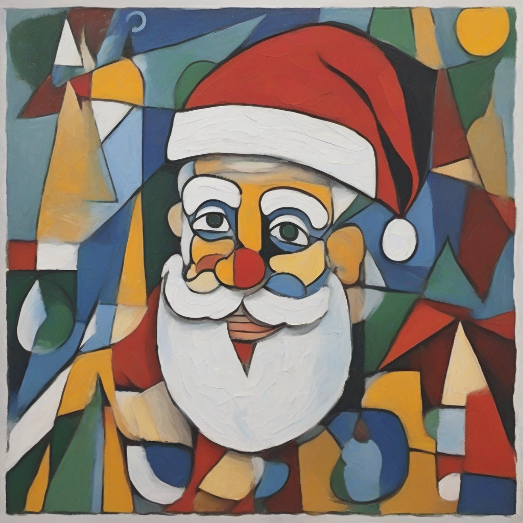 le pere noel a la maniere de picasso by Générateur d'images par IA gratuit - Aucune connexion nécessaire✨ | AIGAZOU