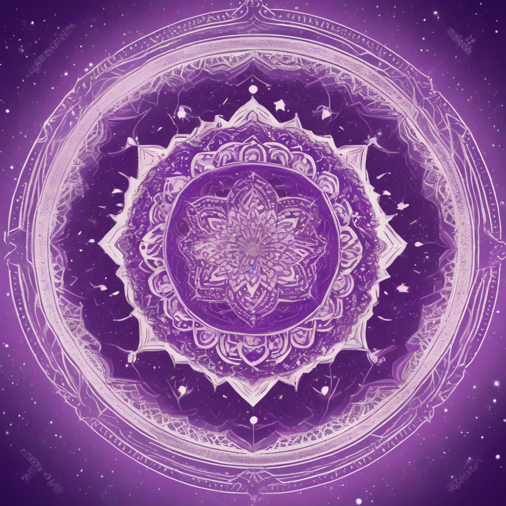 mandala in space violet tones by मुफ्त एआई छवि जनरेटर - बिना लॉगिन के✨ | AIGAZOU