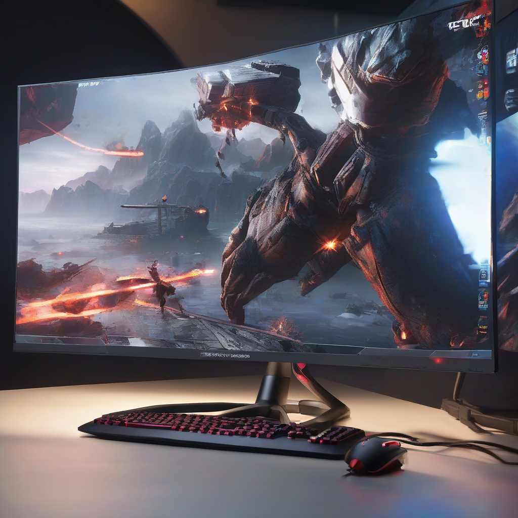 gaming monitor cool and beautiful by Générateur d'images par IA gratuit - Aucune connexion nécessaire✨ | AIGAZOU