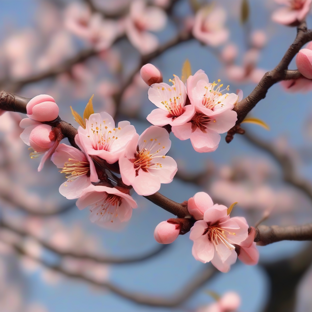 realistic peach blossom by मुफ्त एआई छवि जनरेटर - बिना लॉगिन के✨ | AIGAZOU