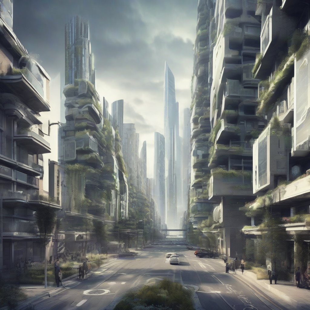 future city scene road by Générateur d'images par IA gratuit - Aucune connexion nécessaire✨ | AIGAZOU