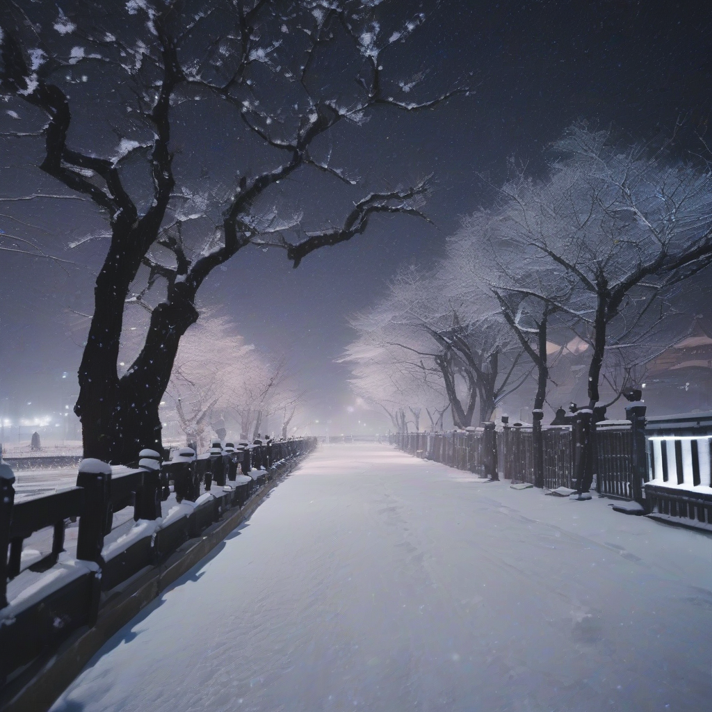 serene winter night full moon snow lake by Générateur d'images par IA gratuit - Aucune connexion nécessaire✨ | AIGAZOU