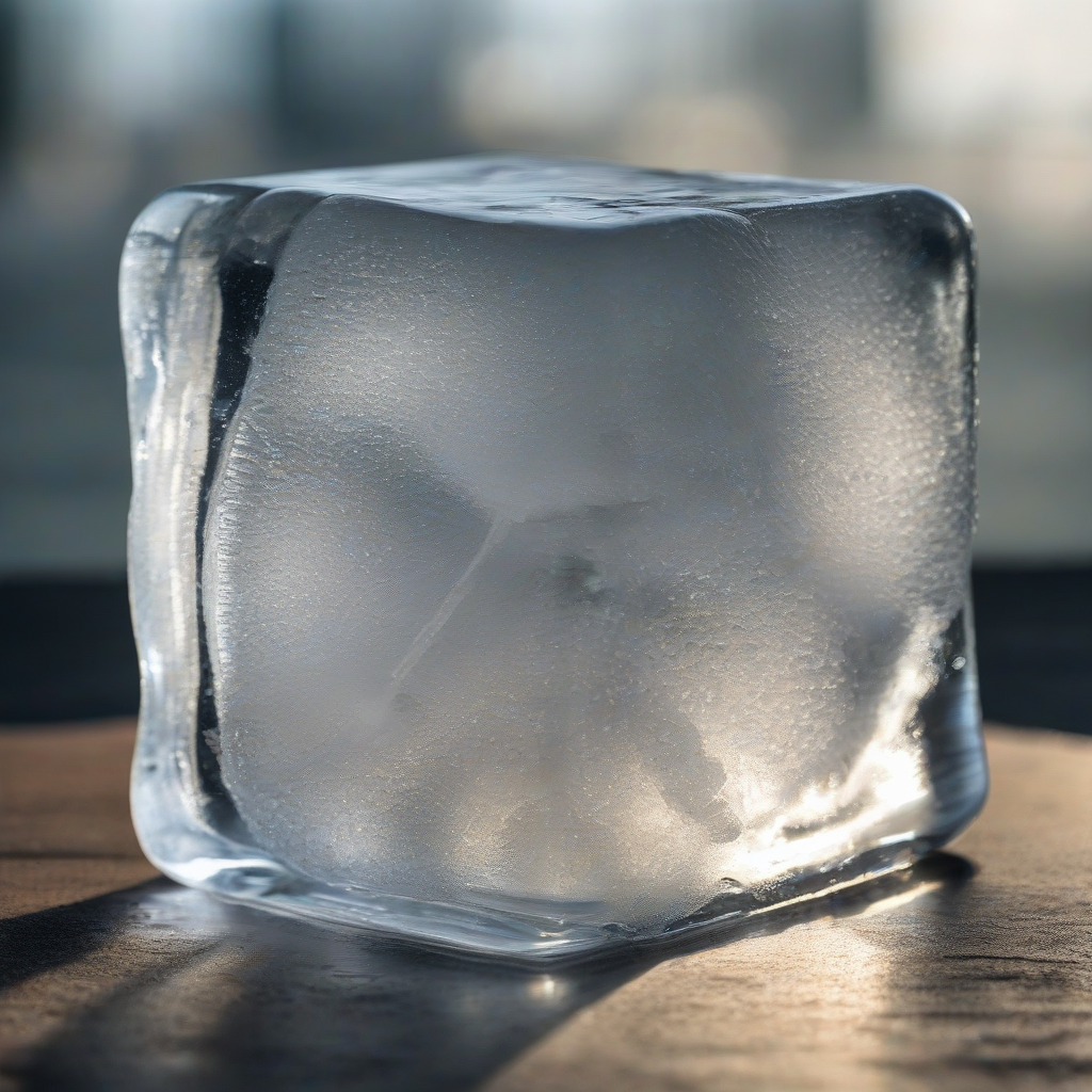 a large clear ice cube by मुफ्त एआई छवि जनरेटर - बिना लॉगिन के✨ | AIGAZOU