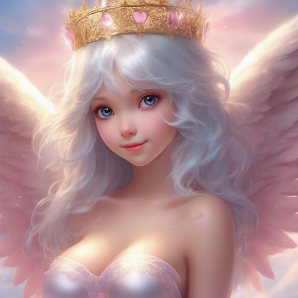 beautiful teenage angel with translucent wings by Free AI Image Generator & Maker - No login required✨ | AIGAZOU