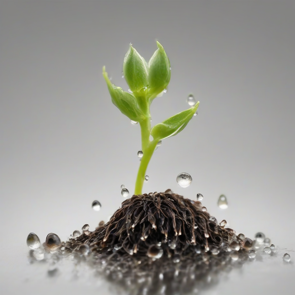 a seed germinating with dew on leaves transparent background by मुफ्त एआई छवि जनरेटर - बिना लॉगिन के✨ | AIGAZOU