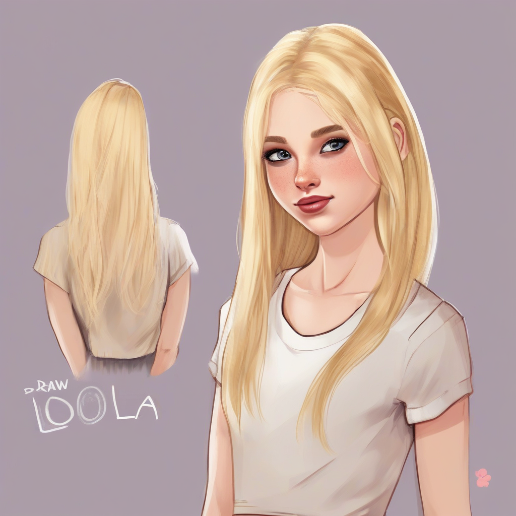 draw lola she has blonde hair and makeup by मुफ्त एआई छवि जनरेटर - बिना लॉगिन के✨ | AIGAZOU