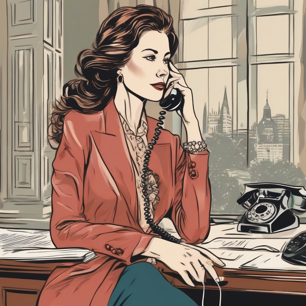 elegant woman on phone overseas by Générateur d'images par IA gratuit - Aucune connexion nécessaire✨ | AIGAZOU