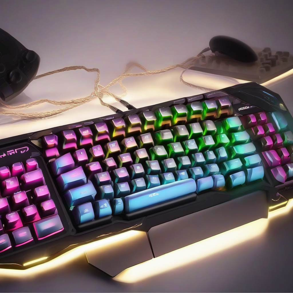 gaming keyboard beautiful by मुफ्त एआई छवि जनरेटर - बिना लॉगिन के✨ | AIGAZOU