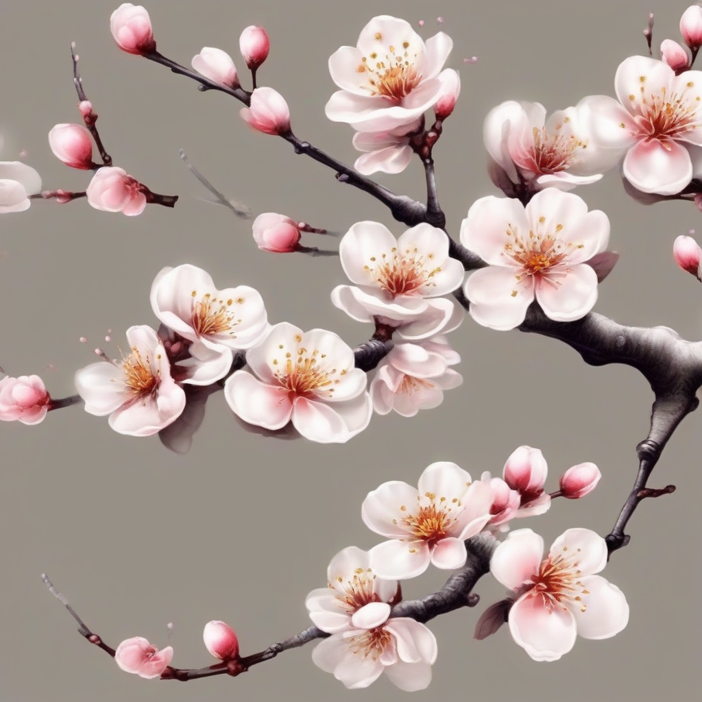 realistic plum blossom painting by मुफ्त एआई छवि जनरेटर - बिना लॉगिन के✨ | AIGAZOU