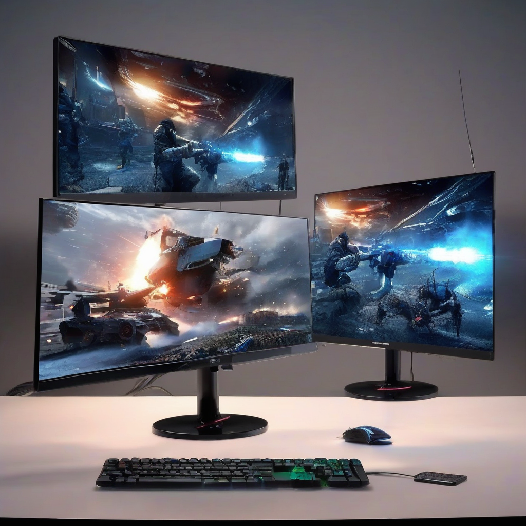 gaming monitor cool and beautiful by मुफ्त एआई छवि जनरेटर - बिना लॉगिन के✨ | AIGAZOU