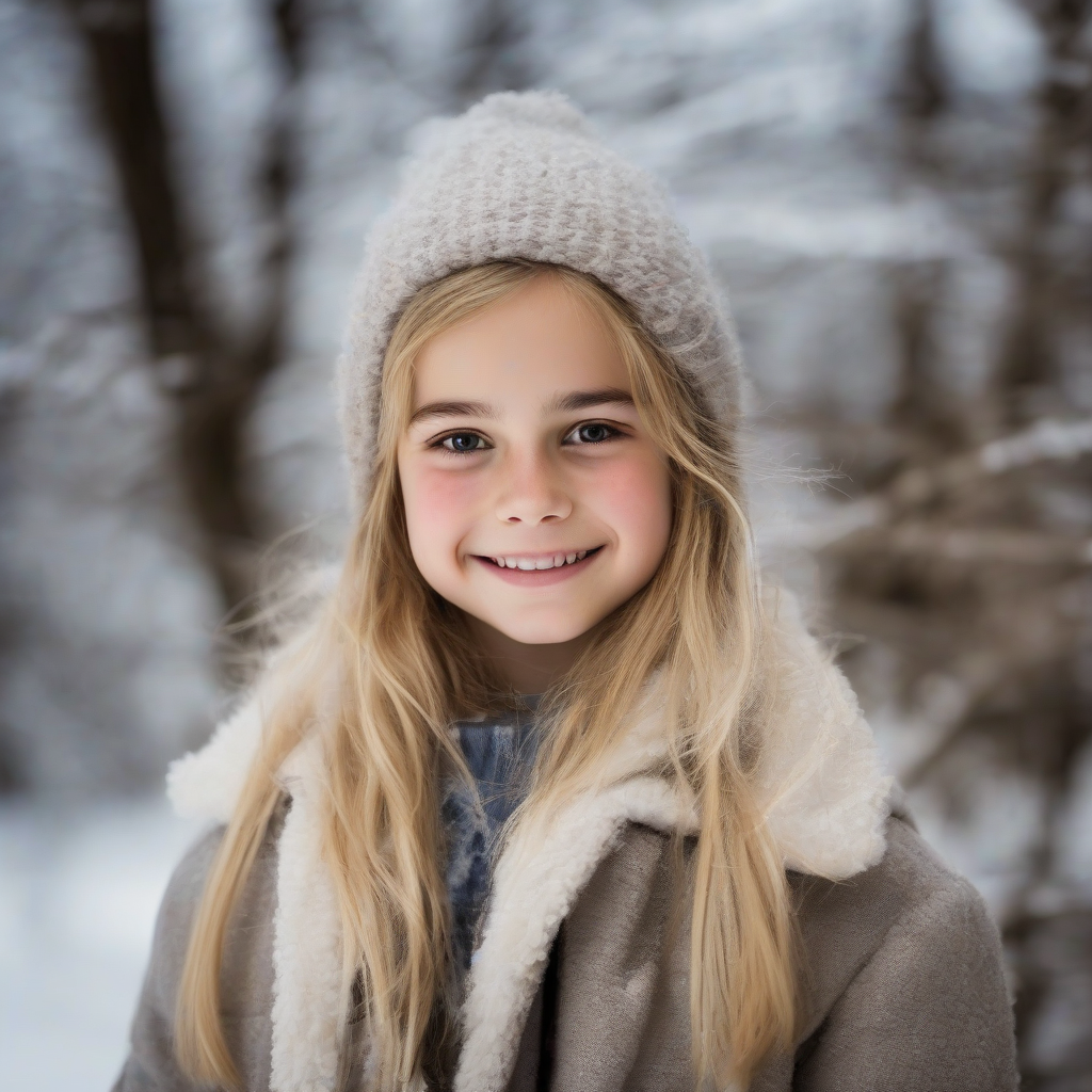 11 year old blonde smiling girl reminiscent of emma watson by मुफ्त एआई छवि जनरेटर - बिना लॉगिन के✨ | AIGAZOU