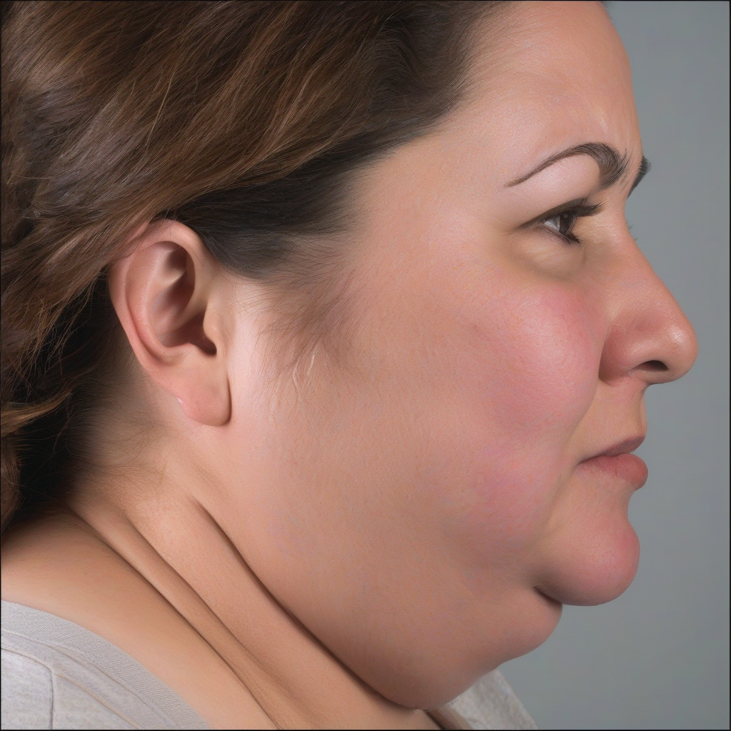 overweight 40s woman double chin wrinkles by मुफ्त एआई छवि जनरेटर - बिना लॉगिन के✨ | AIGAZOU