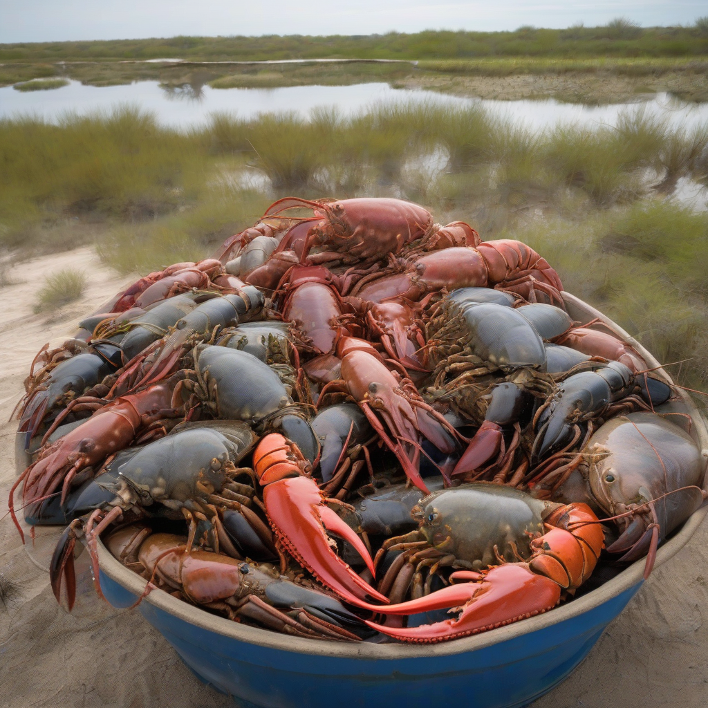 amazing desert puddles yield inland seafood by मुफ्त एआई छवि जनरेटर - बिना लॉगिन के✨ | AIGAZOU