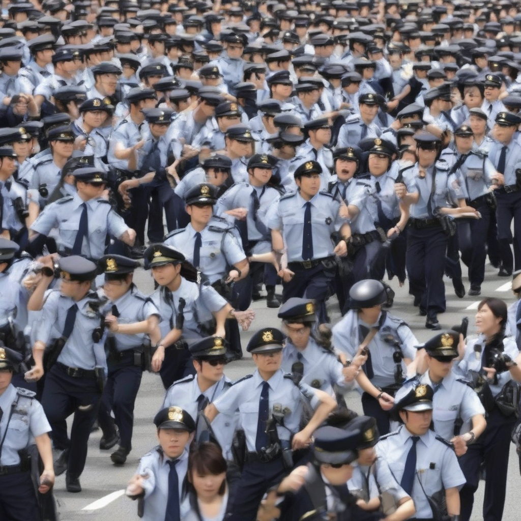 hokkaido police 500 people real by Générateur d'images par IA gratuit - Aucune connexion nécessaire✨ | AIGAZOU