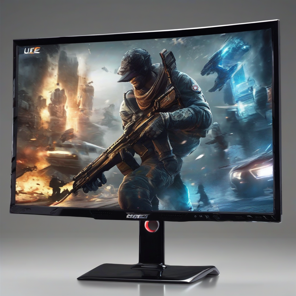 gaming monitor cool and beautiful by मुफ्त एआई छवि जनरेटर - बिना लॉगिन के✨ | AIGAZOU