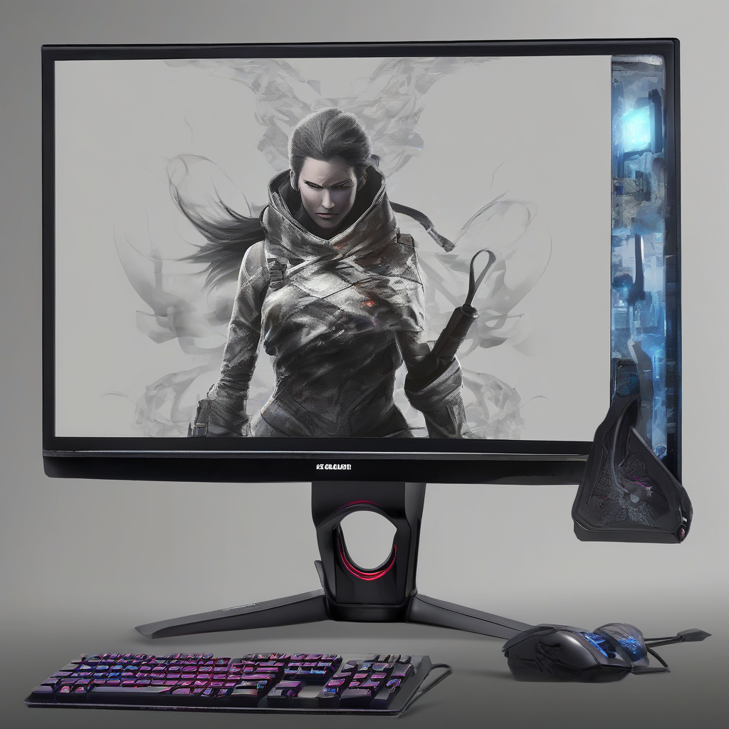 gaming monitor cool and beautiful by मुफ्त एआई छवि जनरेटर - बिना लॉगिन के✨ | AIGAZOU