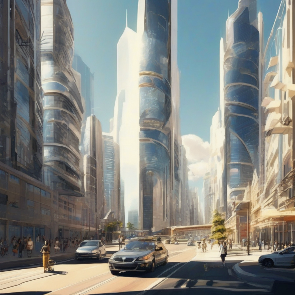 future city scene with good weather by Générateur d'images par IA gratuit - Aucune connexion nécessaire✨ | AIGAZOU