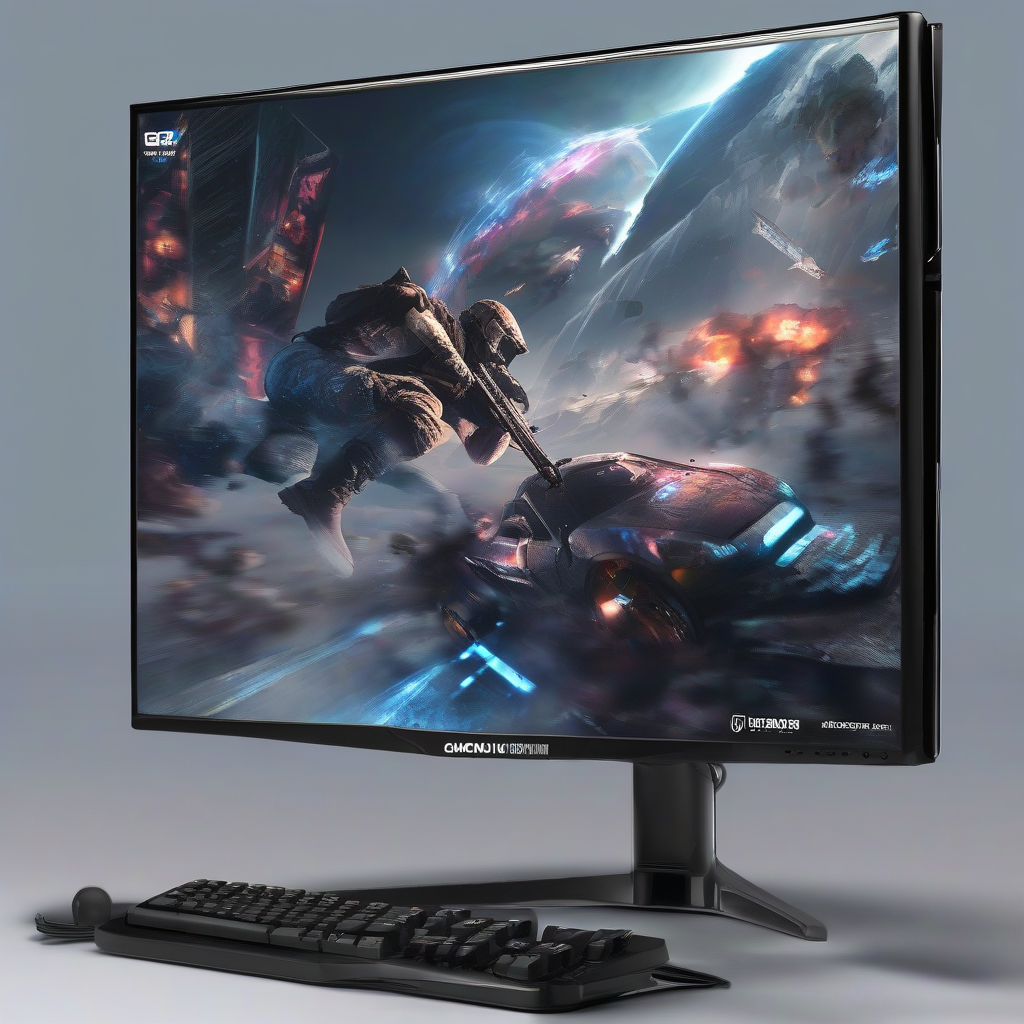 gaming monitor cool and beautiful by मुफ्त एआई छवि जनरेटर - बिना लॉगिन के✨ | AIGAZOU