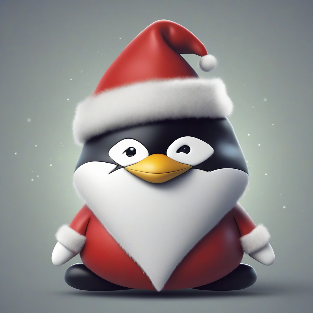 tux the linux mascot dressed as santa claus by मुफ्त एआई छवि जनरेटर - बिना लॉगिन के✨ | AIGAZOU