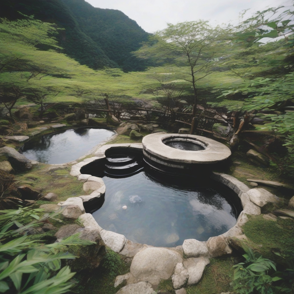 outdoor hot spring by मुफ्त एआई छवि जनरेटर - बिना लॉगिन के✨ | AIGAZOU